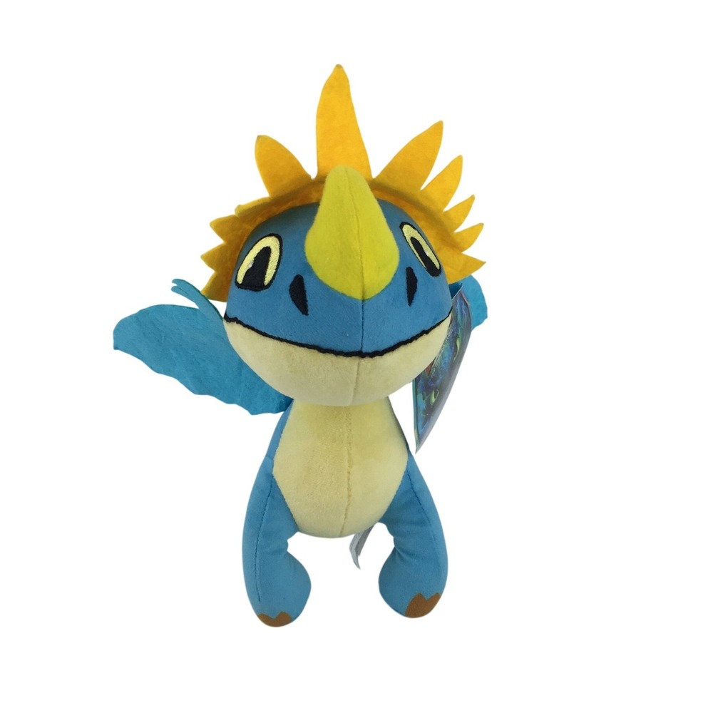 How to Train Your Dragon Stormfly Plush 8" Blue‎ Yellow by Toy Factory w/Tags